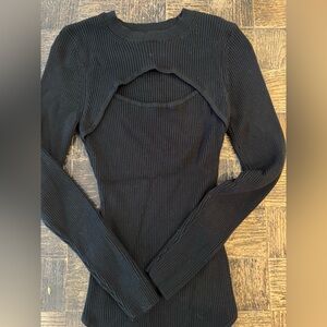 Abercrombie & Fitch Black Ribbed Sweater